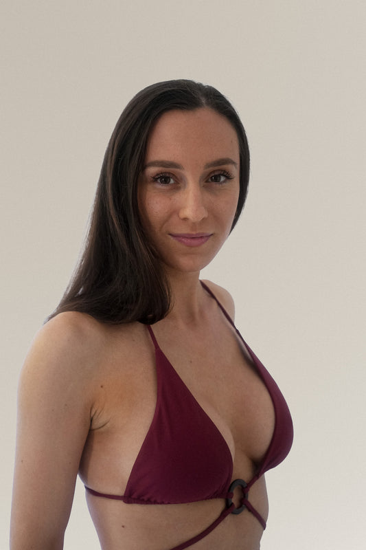 Calypso – Haut de maillot triangle | Paprika - Culs Salés – Maillots de bain échancrés éco-responsables