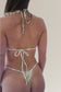 Iris – Haut de maillot triangle zébré | Savannah Wild - Culs Salés – Maillots de bain échancrés éco-responsables